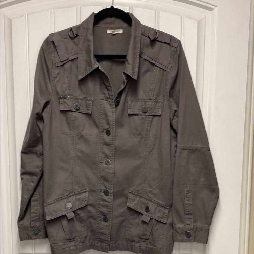 Maurices Gray Utility Jacket with Casual Design and Soft Fabric